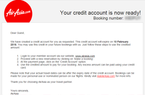 Air Asia credit shell