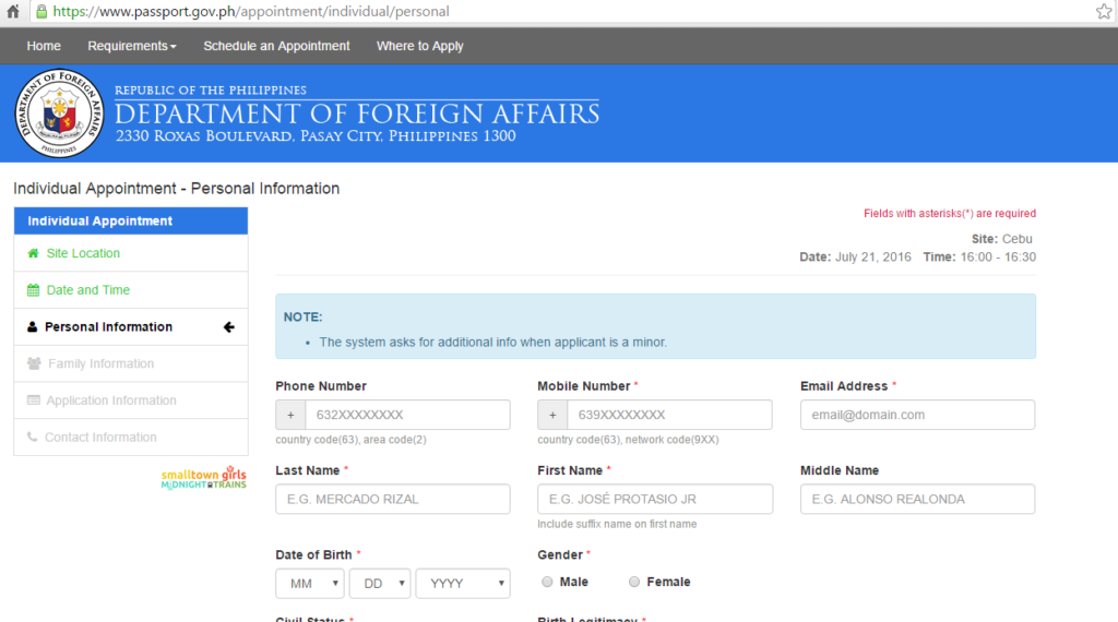 DFA Online Passport Application System in Cebu