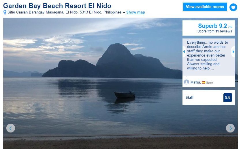 Where to stay in El Nido - Garden Bay Beach Resort
