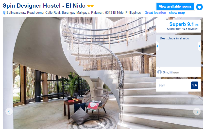Where to stay in El Nido - Spin Designer Hostel