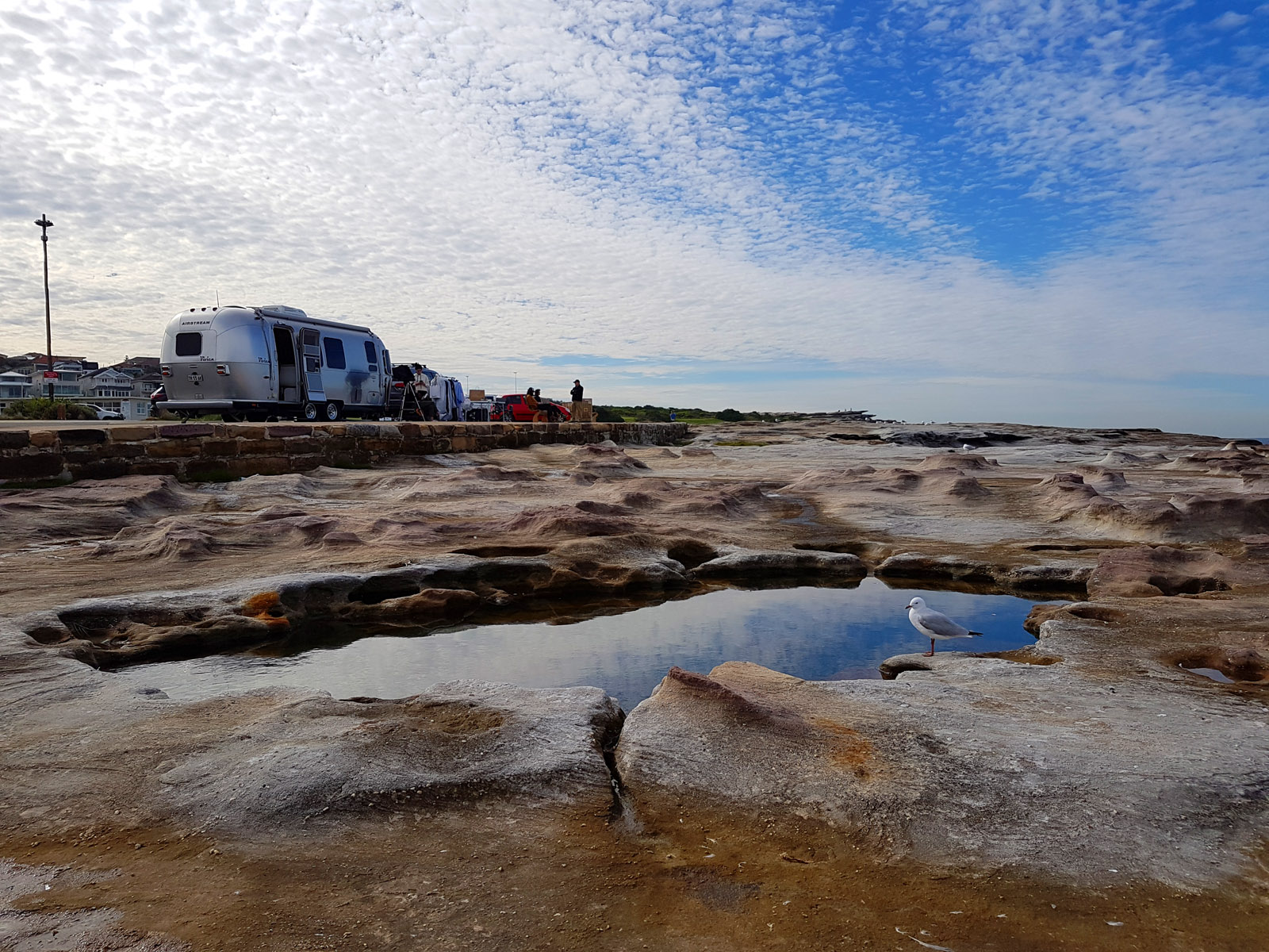 SGMT Australia Sydney_Bondi to Coogee Coastal Walk_15 Clovelly Beach Car Park Clouds and Birds