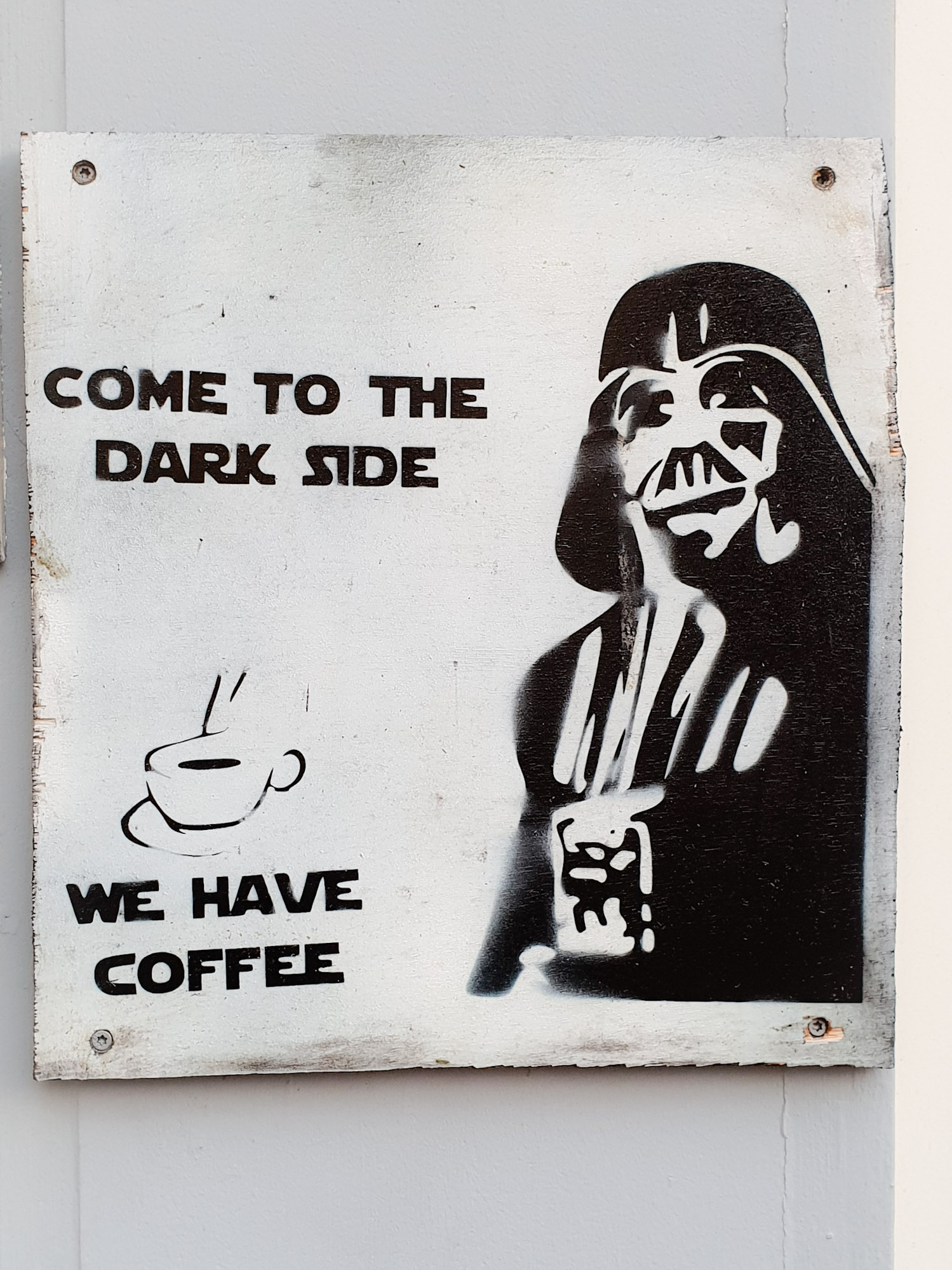 SGMT | Leiden | Graffiti | Darth Vader dark side coffee