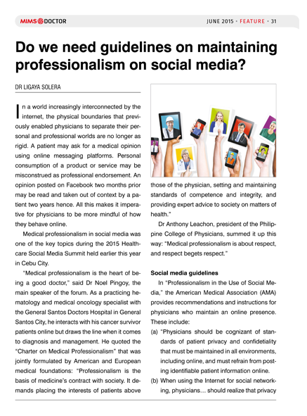 Do we need guidelines on maintaining professionalism on social media?