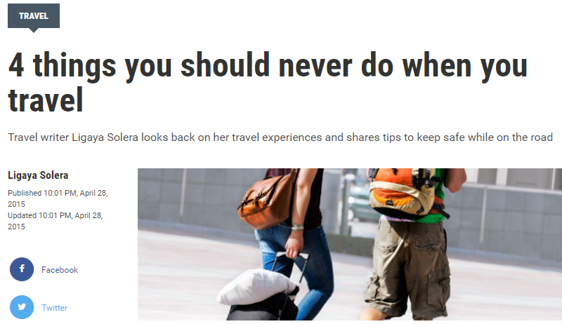 4 things you should never do when you travel
